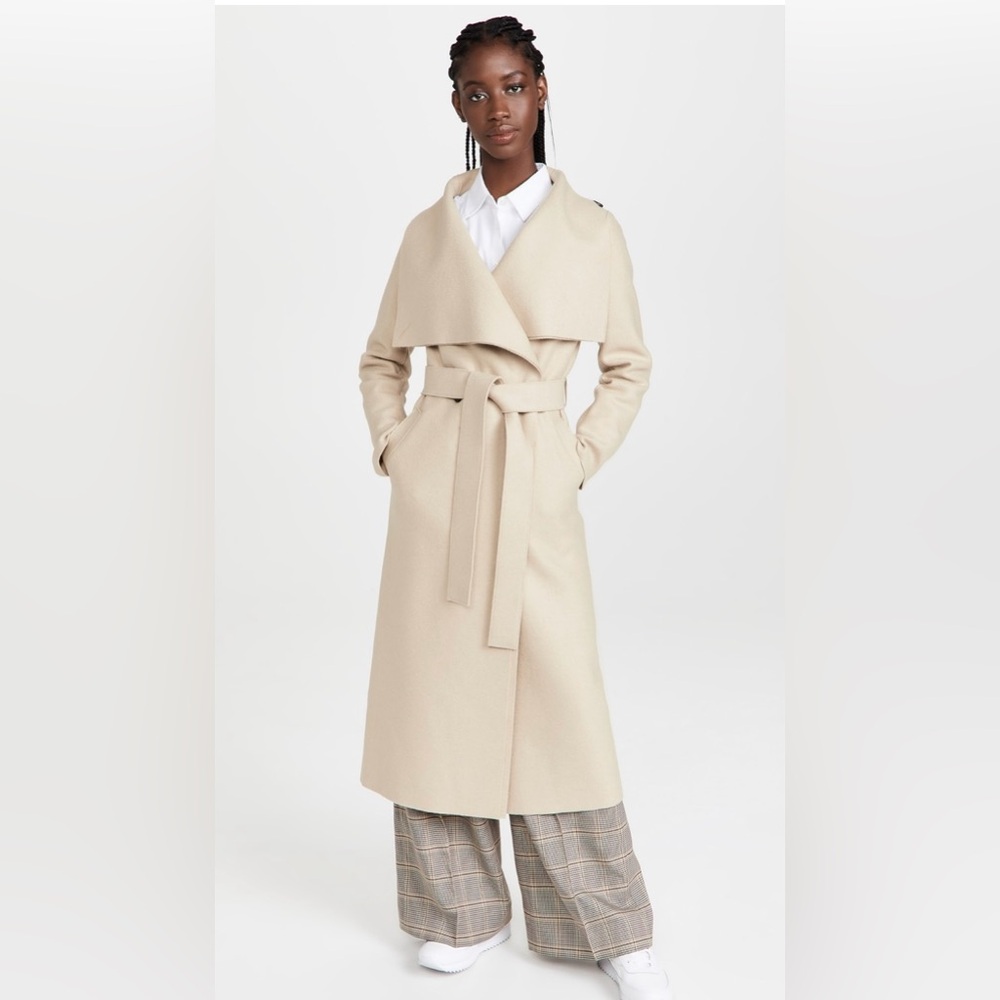 Harris Wharf Volcano Coat Long, Almond, Size IT38, XXS